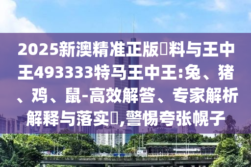 2025新澳精準正版資料與王中王493333特馬王中王:兔、豬、雞、鼠-高效解答、專家解析解釋與落實?,警惕夸張幌子